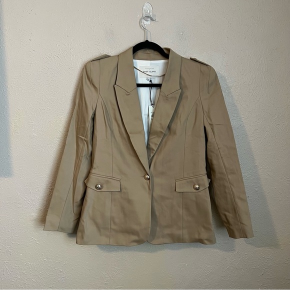 NWT River Island Single Button Light Brown Blazer 8 - Picture 1 of 3